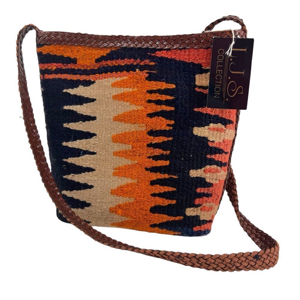 L.J.S Collection Hand Woven Kilim Bucket Bag